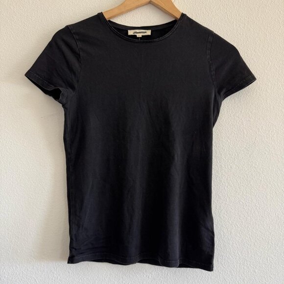 Madewell Essential Slim Tee in Lightweight Cotton in Jet Black, Size Small - Picture 6 of 10